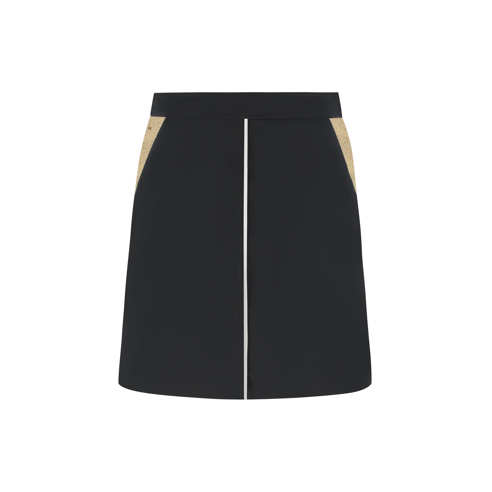 Golden Side Skirt - Black