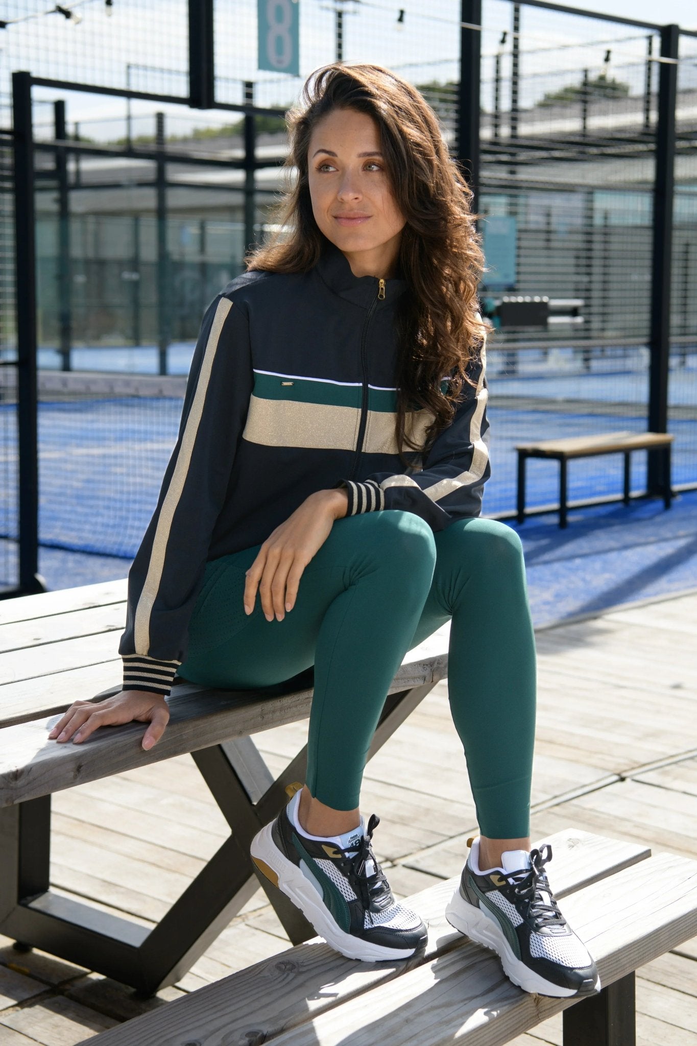 Golden Court Jacket - Green/Gold - Padel73