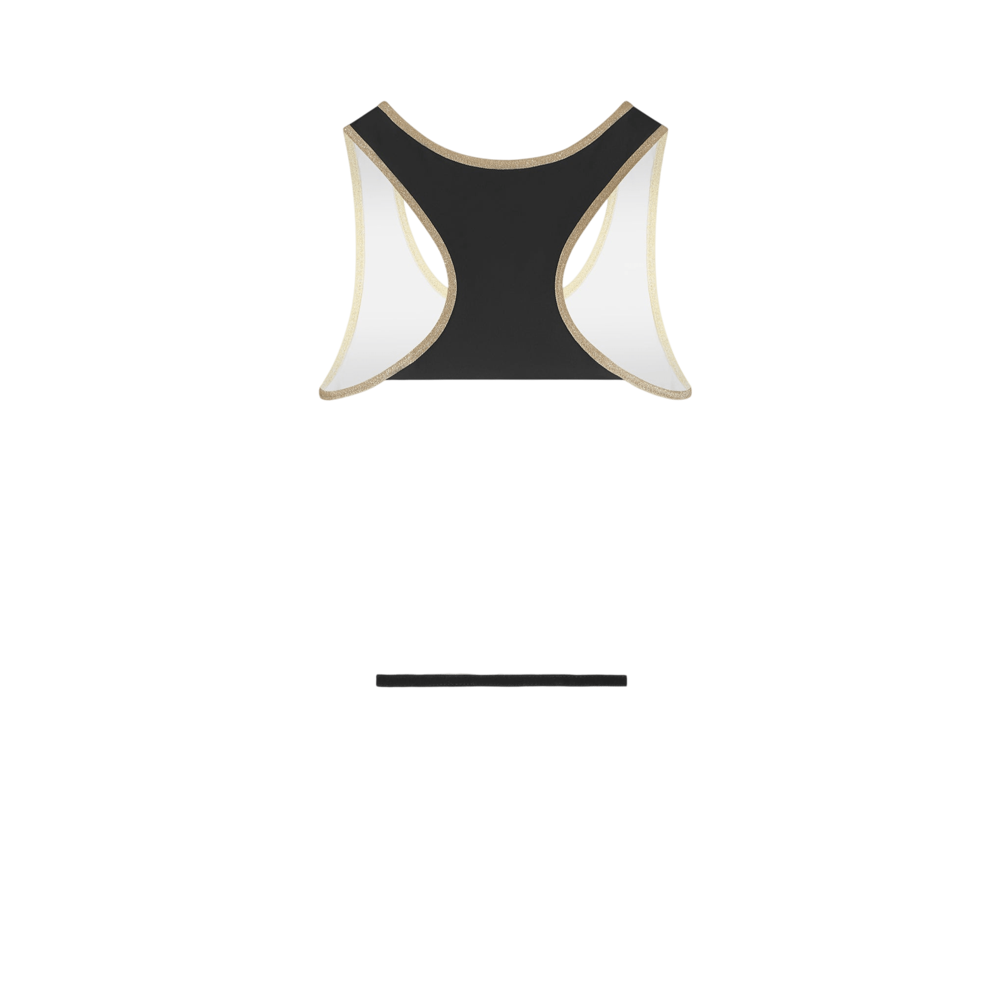 Golden Court Tank – Black/White/Gold - Padel73