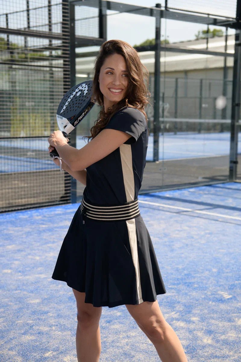 Golden Edge Zipper - Black/Gold - Padel73