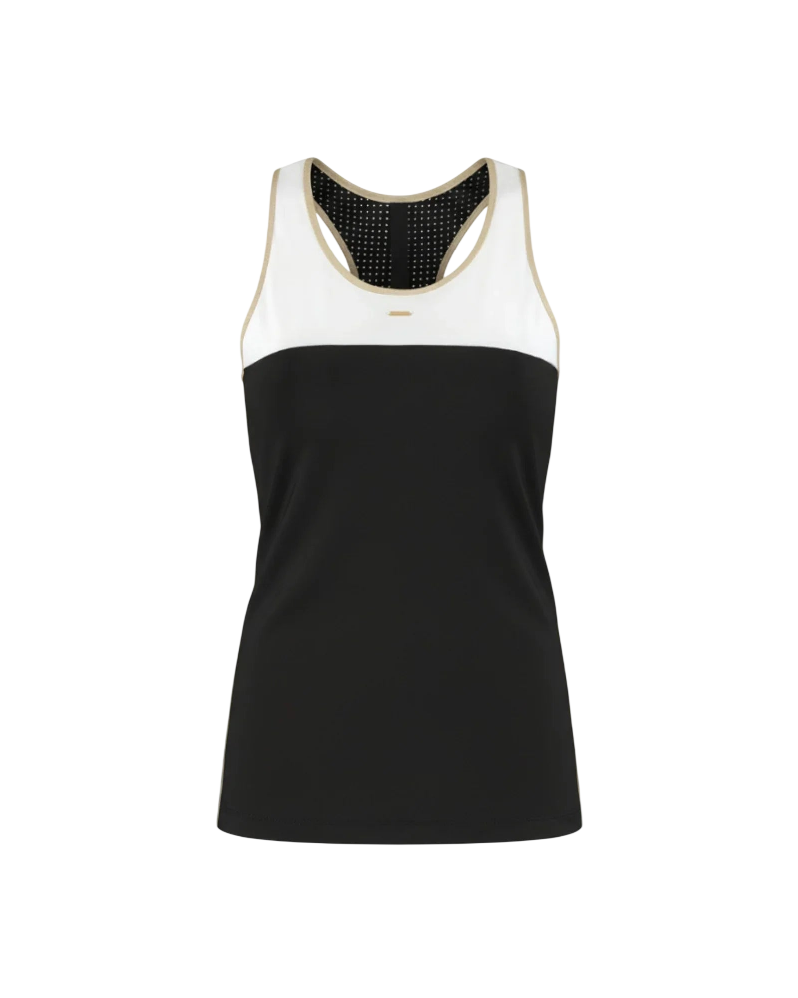 Golden Court Tank – Black/White/Gold - Padel73