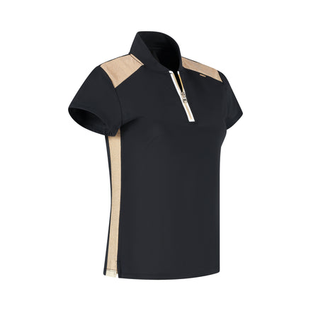 Golden Edge Zipper - Black/Gold