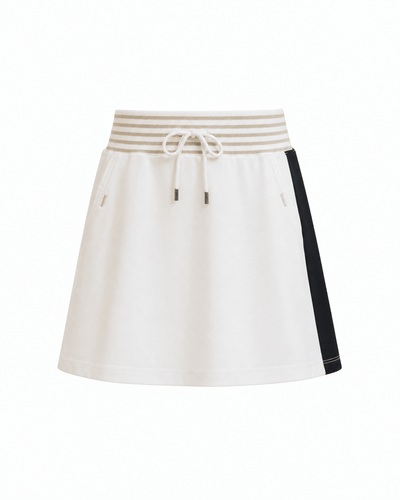 Golden Court Skirt – Off - White/Black/Gold - Padel73