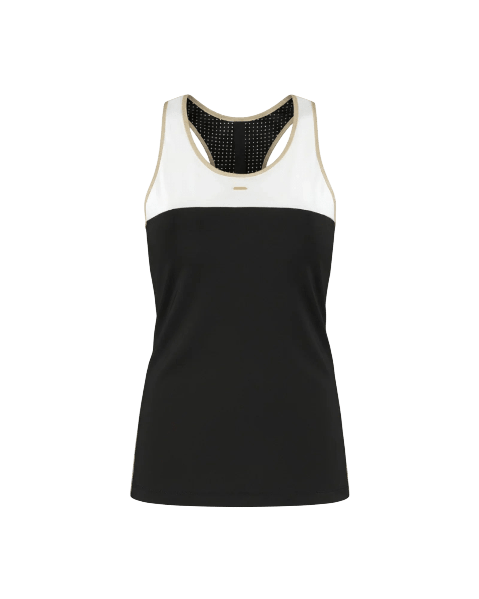 Golden Court Tank – Black/White/Gold - Padel73