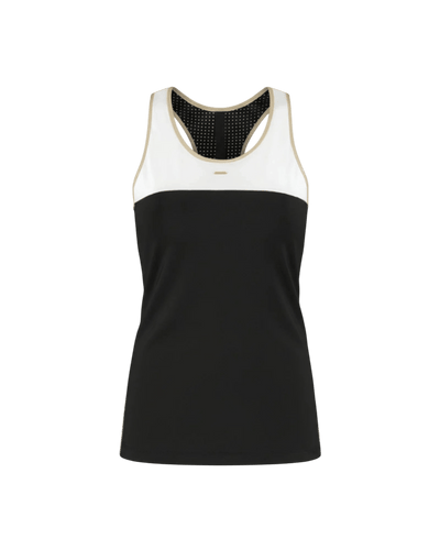 Golden Court Tank – Black/White/Gold - Padel73