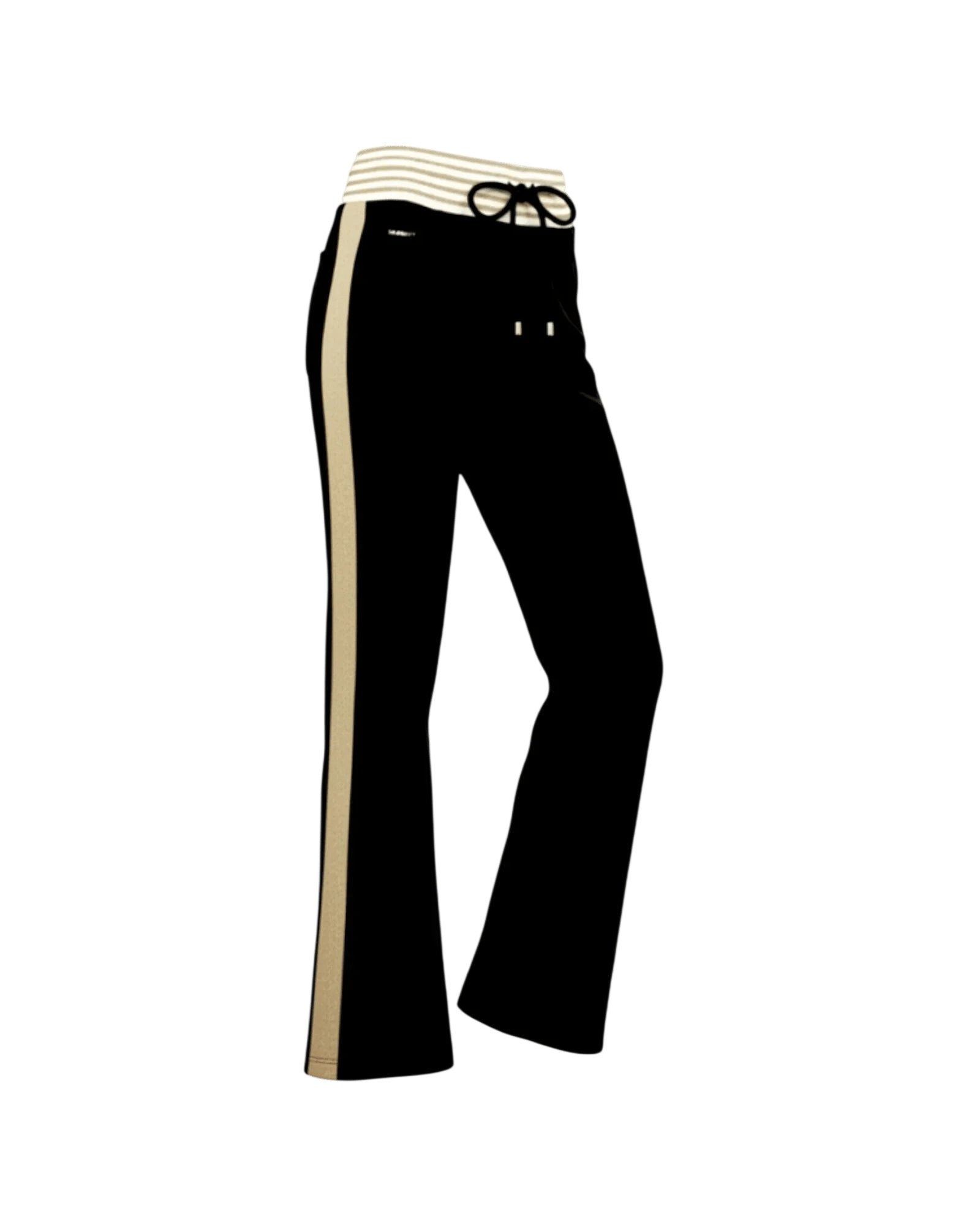 Golden Stripe Flair Trouser – Black - Padel73