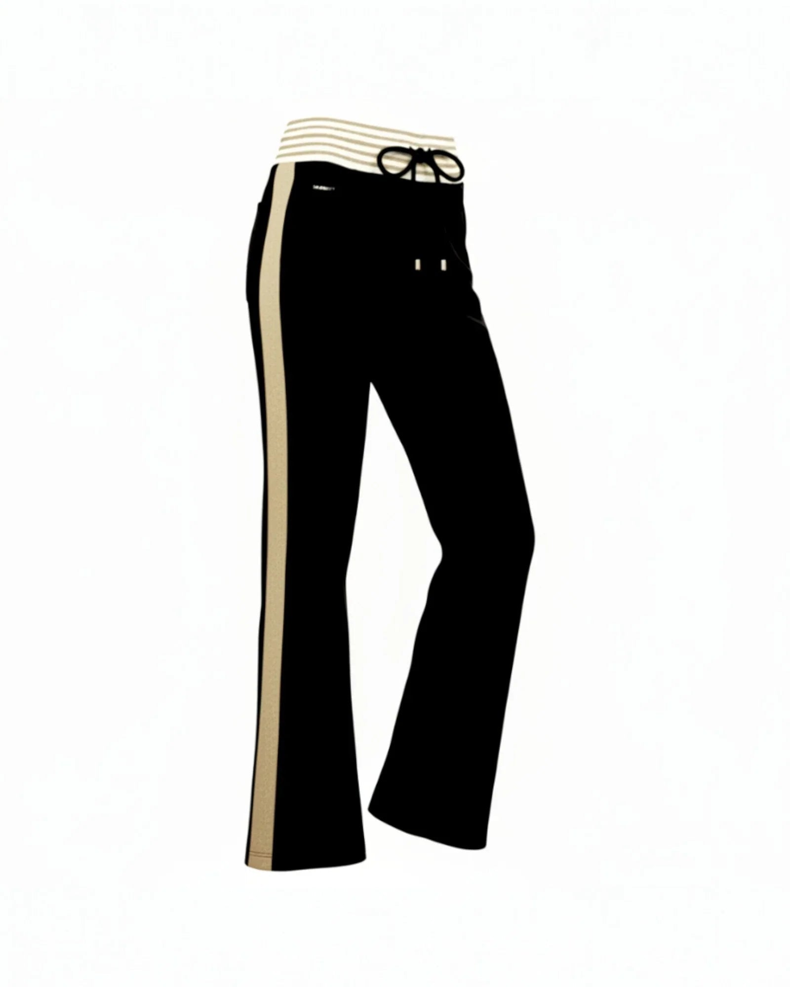 Golden Stripe Flair Trouser – Black - Padel73