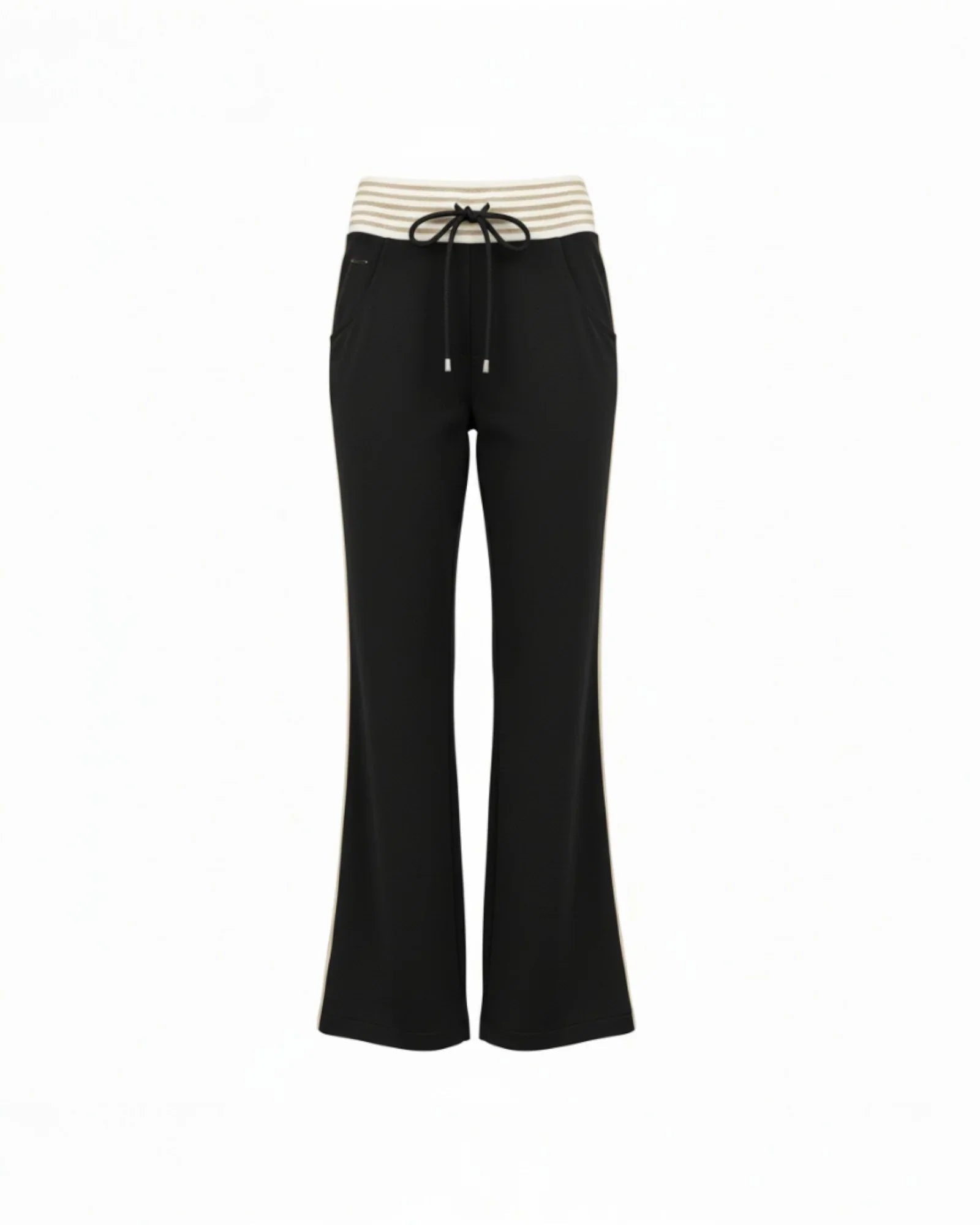 Golden Stripe Flair Trouser – Black - Padel73