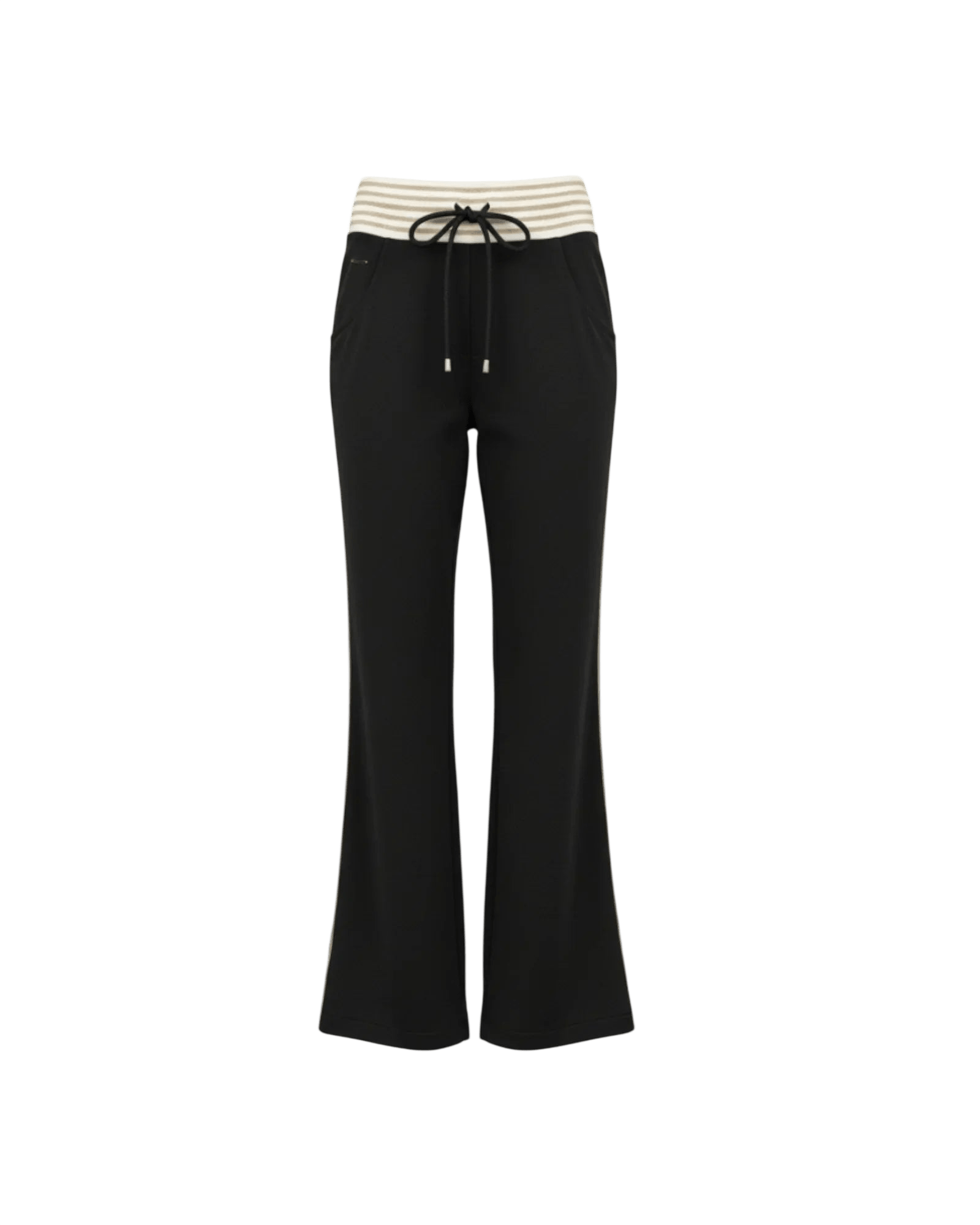 Golden Stripe Flair Trouser – Black - Padel73