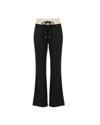 Golden Stripe Flair Trouser – Black - Padel73