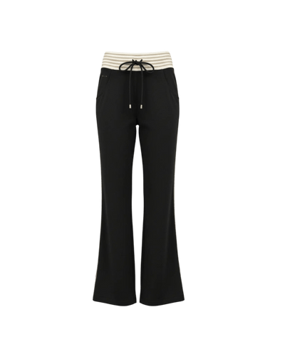 Golden Stripe Flair Trouser – Black - Padel73